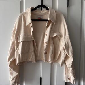 2X Arula Cream Lightweight Crop Jacket